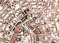 План г. Москвы 1866 г. Вид здания Синодальной типографии
на Никольской улице